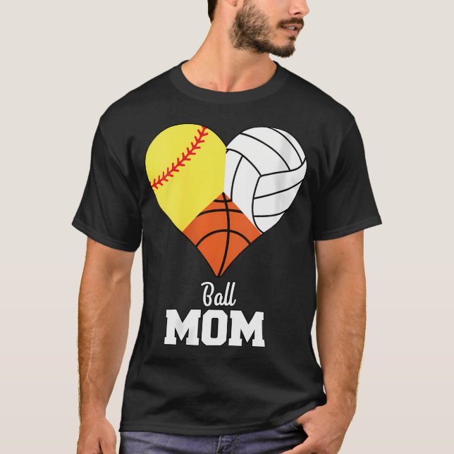 Camiseta Madre de la madre del baloncesto, mamá del voleibo (Anverso)
