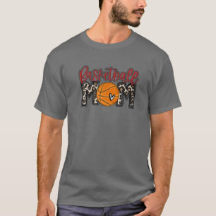 Camiseta Madre de la madre del leopardo del baloncesto mamá