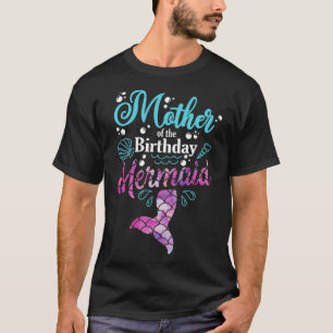 Camiseta Madre De La Merma Del Cumpleaños De La Sirena