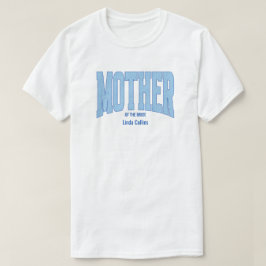 Camiseta Madre de la novia azul y brillo falso