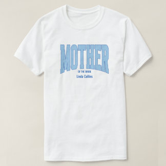 Camiseta Madre de la novia azul y brillo falso