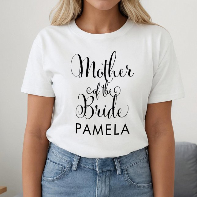 Camiseta Madre de la novia Boda personalizada negra (Subido por el creador)