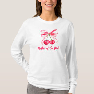 Camiseta Madre de la Novia Coqueta Lazo Rosa Boda