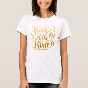 Camiseta Madre de la Novia Dorado Metálico Falso