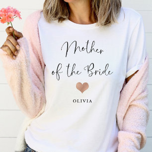 Camiseta Madre de la novia   Guión y corazón a la moda