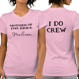 Camiseta Madre de la Novia Personalizada Rosa Nombre