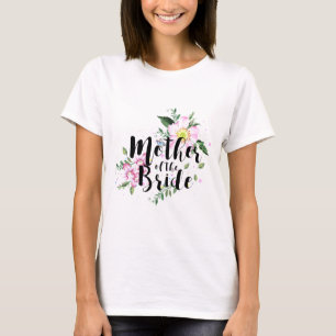 Camiseta Madre de la Novia Rosa Floral Acuarela Boda