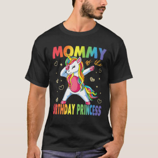 Camiseta Madre De La Princesa De Cumpleaños Dabbing Unicorn