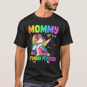 Camiseta Madre De La Princesa De Cumpleaños Dabbing Unicorn