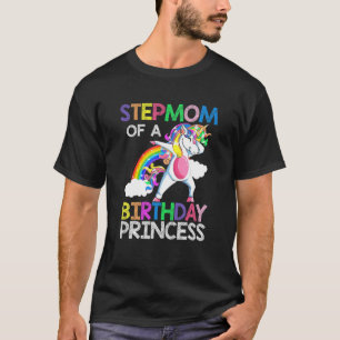 Camiseta Madre De La Princesa De Cumpleaños Unicorn Rainbow