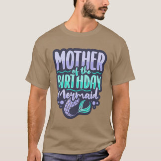 Camiseta Madre de la sirena de cumpleaños Mermaid Mamá dive