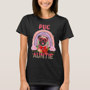 Camiseta Madre de la tía Pug, dulce arcoiris, perro lluvios