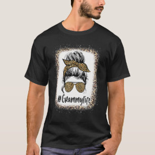Camiseta Madre de leopardo de la piel de un pelo crudo