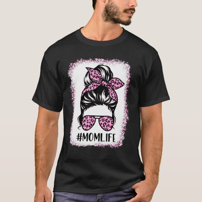 Camiseta Madre de leopardo rosa, vida de beid, madre de un  (Anverso)