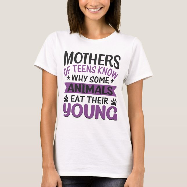 Camiseta Madre de los adolescentes graciosa y sarcástica ir (Anverso)