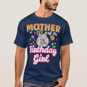 Camiseta Madre De Los Chicas De Cumpleaños Familia Candy Te