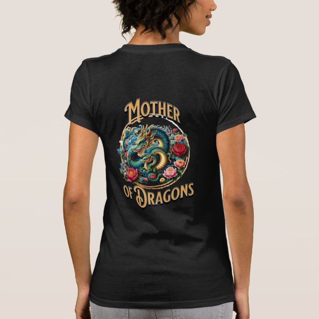 Camiseta Madre de los dragones y bebé dragón (Reverso)