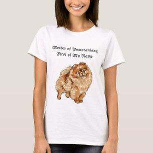 Camiseta Madre de los Pomeranianos, primero mi nombre