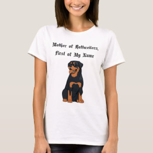 Camiseta Madre de los Rottweilers, primero mi nombre