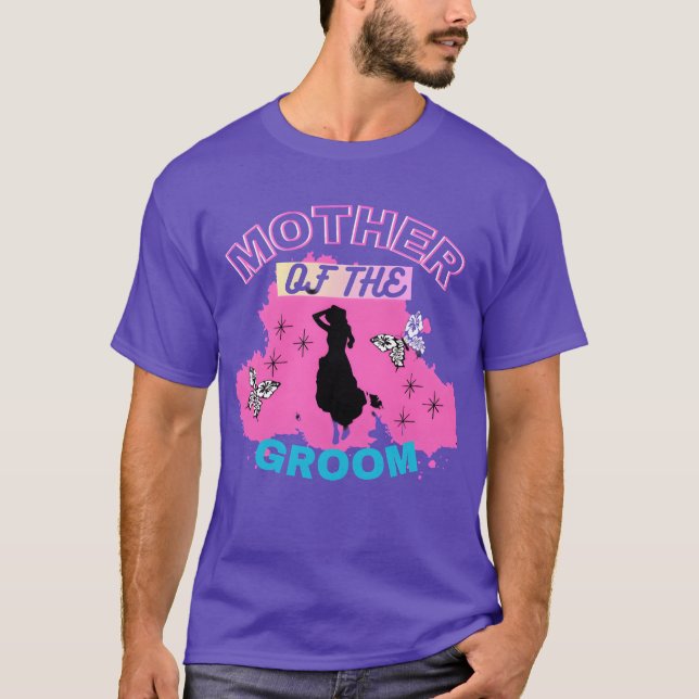 Camiseta Madre de madre madre de mujer moderna rosa azul de (Anverso)