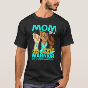 Camiseta Madre De Mano De Un Guerrero De La Enfermedad De B