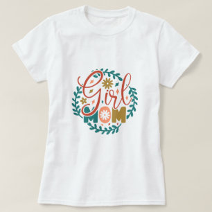 Camiseta Madre de Niña Tipografía Retro