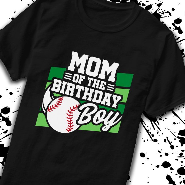 Camiseta Madre de niño de cumpleaños Fiesta de béisbol Mamá (Subido por el creador)