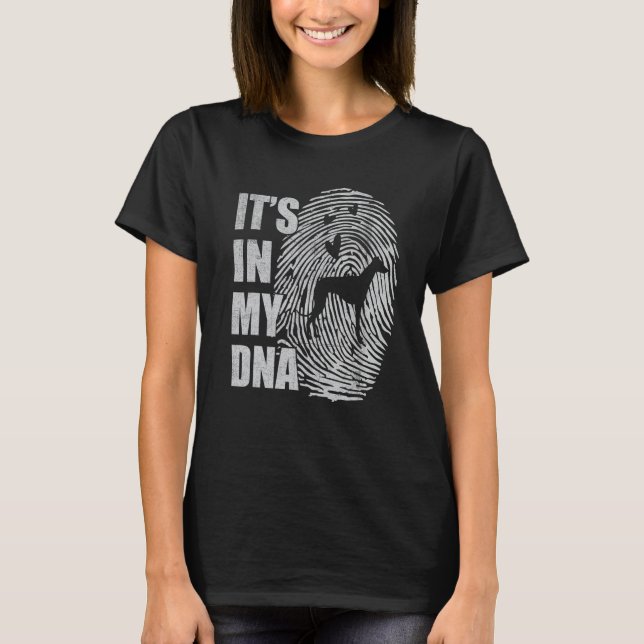 Camiseta Madre de papá, perra de ADN de Greyhound (Anverso)
