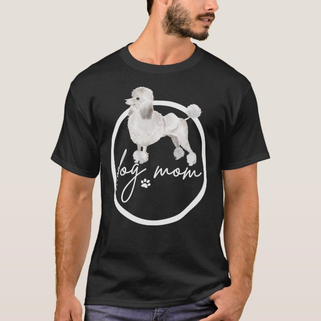 Camiseta Madre de perro canino gris blanco (Anverso)