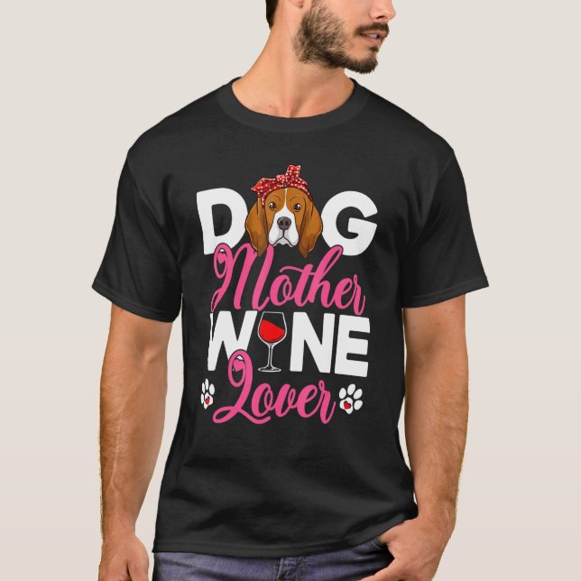 Camiseta Madre de perro linda beagle Día de la madre de per (Anverso)