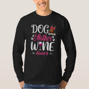Camiseta Madre de perro linda vino Doberman Día de la madre