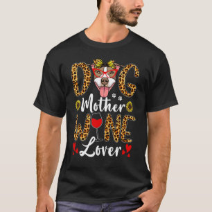 Camiseta Madre de perro lindo vino Pitbull Perro Mujeres D