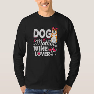 Camiseta Madre de perro lindo vino Shiba Inu Día de la Madr
