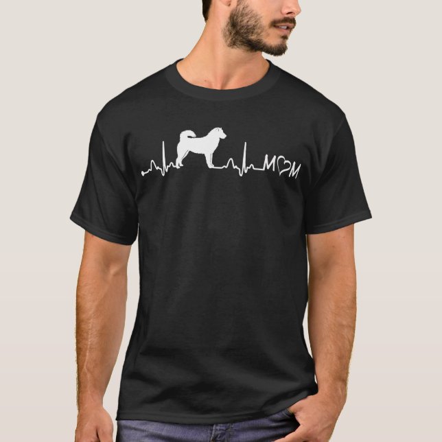 Camiseta Madre de perro malamute del corazón (Anverso)