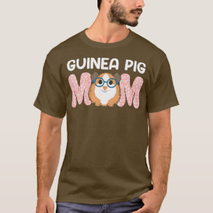 Camiseta Madre de perro Mascota de cerdo guineana Floral