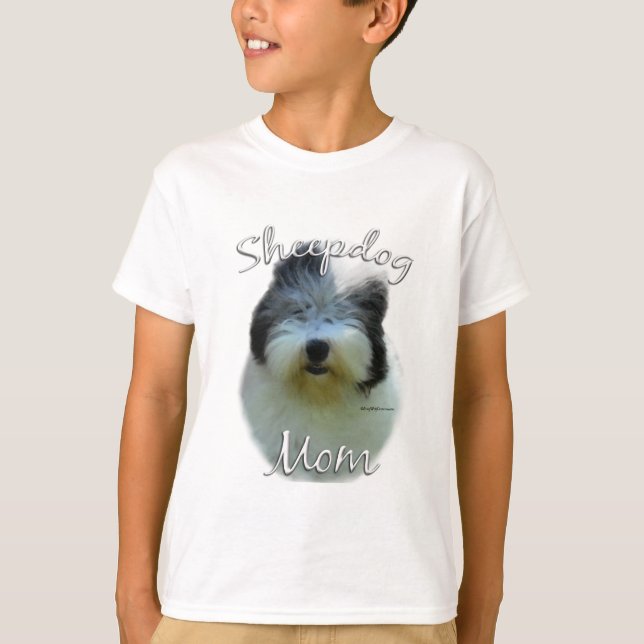 Camiseta Madre de perro pastor inglés 2 (Anverso)