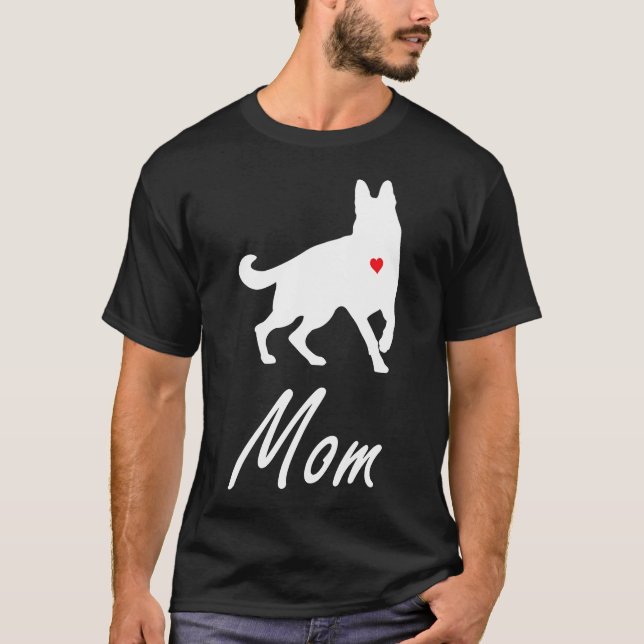 Camiseta Madre de perro pastora alemana (Anverso)