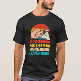 Camiseta Madre de perro retro vino Shih Tzu Día de la Madre