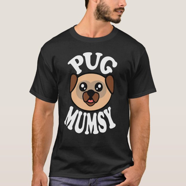 Camiseta Madre de Pug Adorable (Anverso)