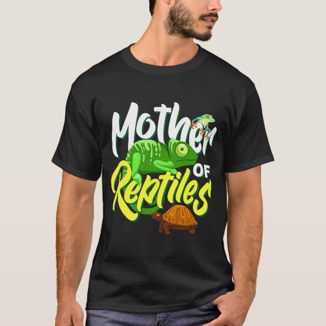 Camiseta Madre de Reptiles Turtle Gecko Snake Lizard Mothe (Anverso)
