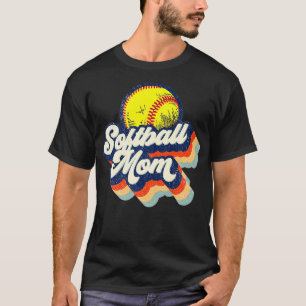 Camiseta Madre de Softball Divertida mami de béisbol madre 