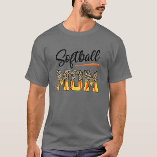 Camiseta Madre de Softball Leopard Beisbol Deportiva Amante