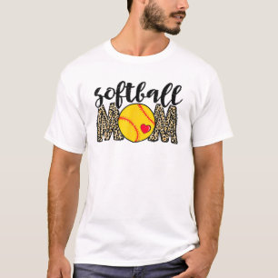 Camiseta Madre de Softball Leopard Beisbol Deportiva Amante