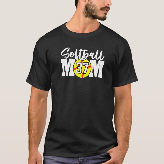 Camiseta Madre de Softball número 37 (Anverso)