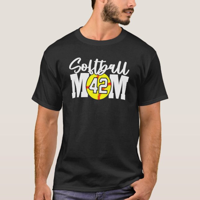 Camiseta Madre de Softball número 42 (Anverso)