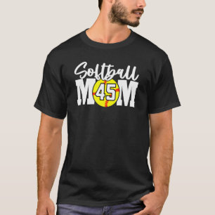 Camiseta Madre de Softball número 45