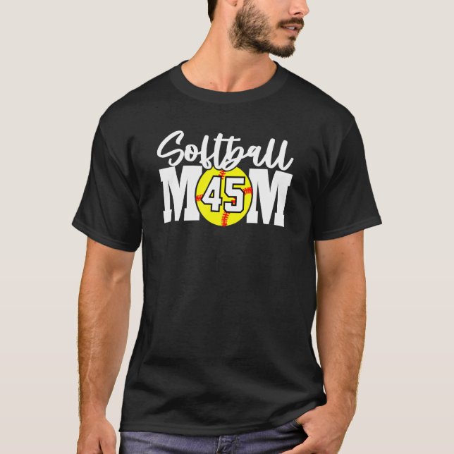 Camiseta Madre de Softball número 45 (Anverso)