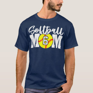 Camiseta Madre de Softbol Número 6