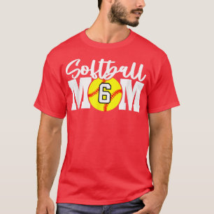 Camiseta Madre de Softbol Número 6