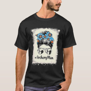 Camiseta Madre de tiro Messy Bun Hair Bandana Mujeres Madre